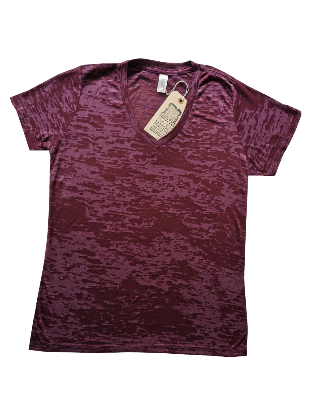 Dámské tričko bordeaux camouflage